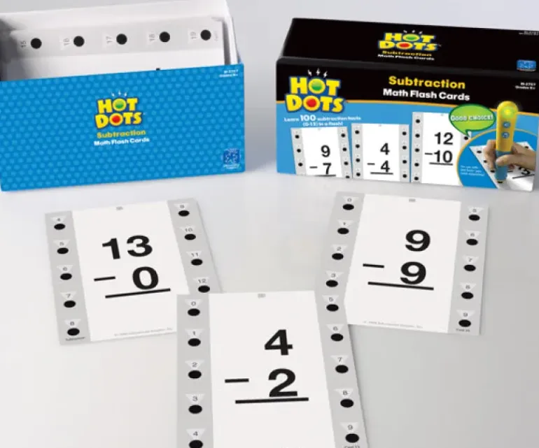 Educational Insights - Hot Dots - Math Flash Cards Subtraction - Grade K
