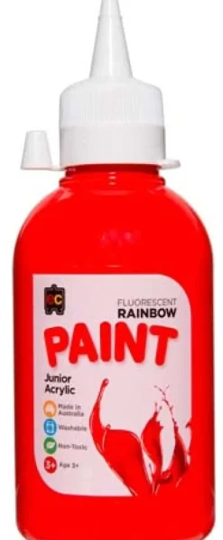 Edvantage - Fluorescent Paints 250ml - Scarlett