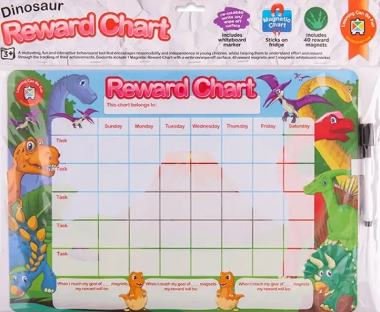 Edvantage - Magnetic Rewards Chart - Dinosaur