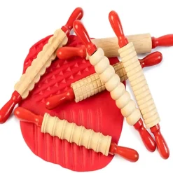 Edvantage - Mini Pattern Rolling Pins Set of 6