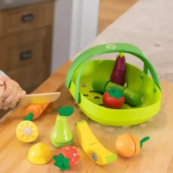 Fat Brain - Pretendables Fruit & Veggie Basket Set