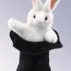 Folkmanis - Rabbit in Hat Puppet