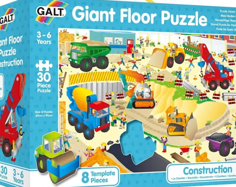 Galt - Giant Floor Puzzle 30pcs - Construction Site
