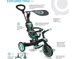 Globber - Explorer Trike 4 in 1 - Red