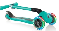 Globber - Junior Foldable with LIGHTS Scooter - Emerald Green