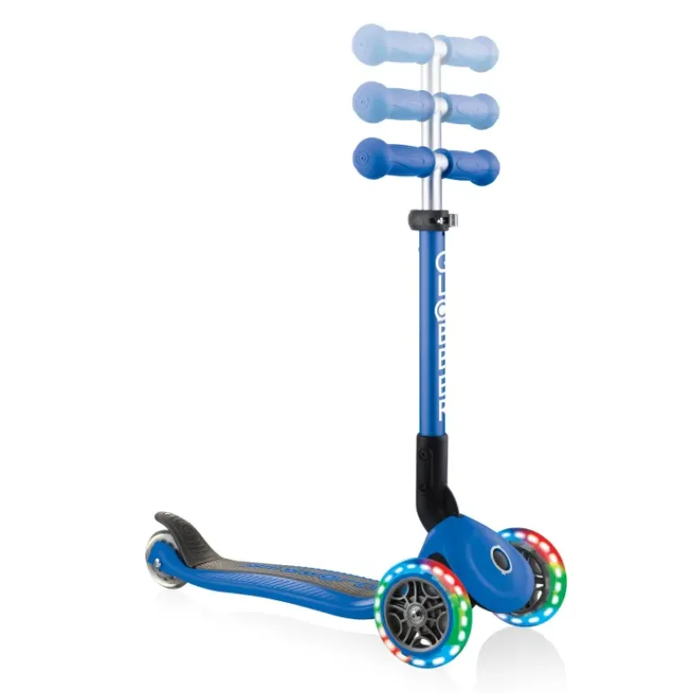 Globber - Primo Foldable with LIGHTS Scooter - Navy Blue