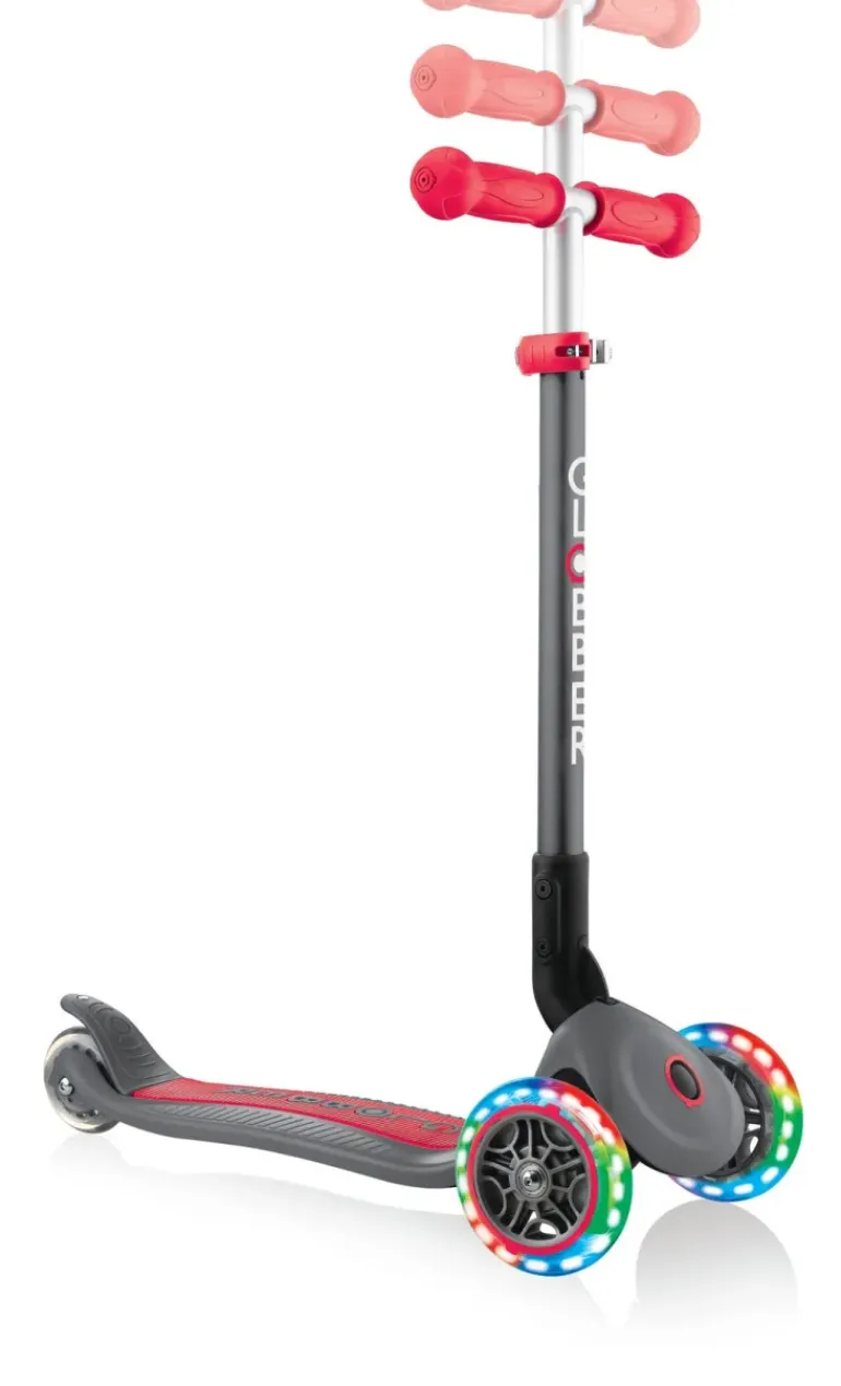 Globber - Primo Foldable with LIGHTS Scooter - Red