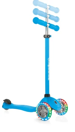 Globber - Primo Scooter - Sky Blue with Lights