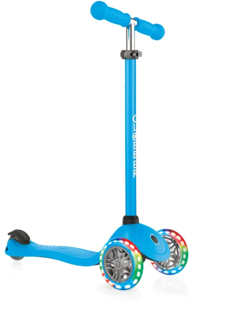 Globber - Primo Scooter - Sky Blue with Lights