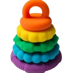 Jellystone - Rainbow Stacker Teether & Toy - Brights