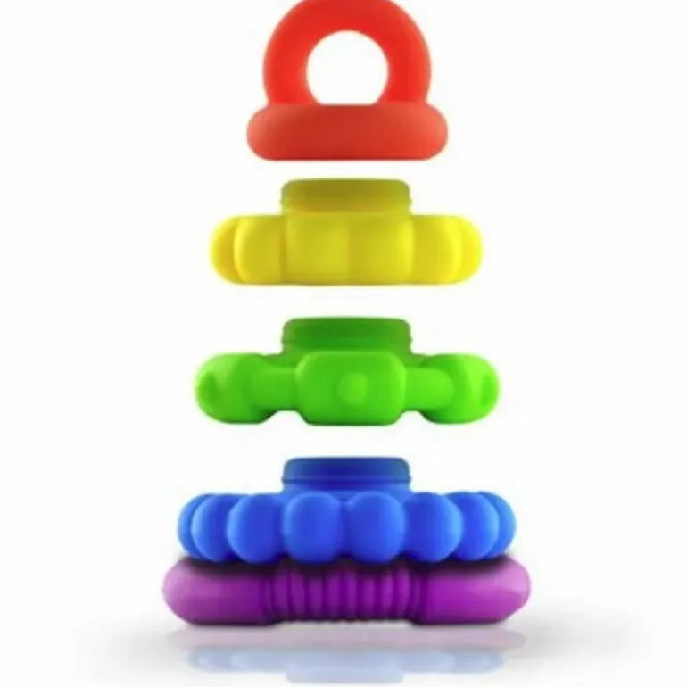 Jellystone - Rainbow Stacker Teether & Toy - Brights
