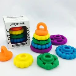 Jellystone - Rainbow Stacker Teether & Toy - Brights