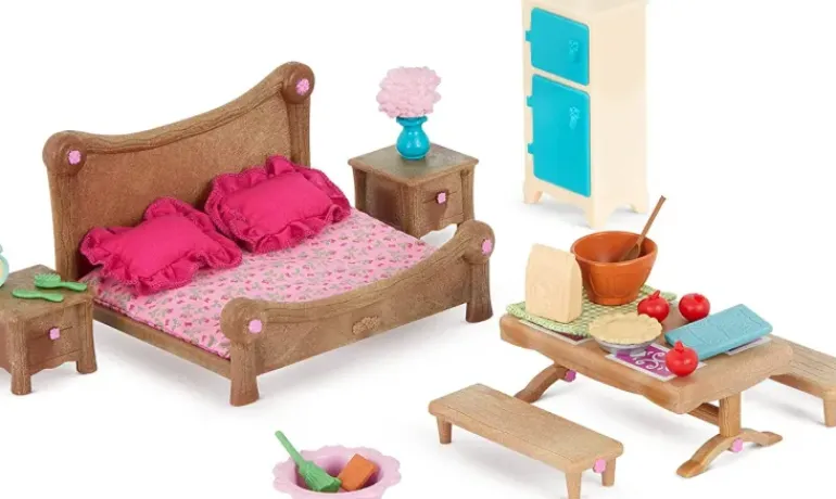 Lil Woodzeez - Playset Master Bedroom and Dining Set