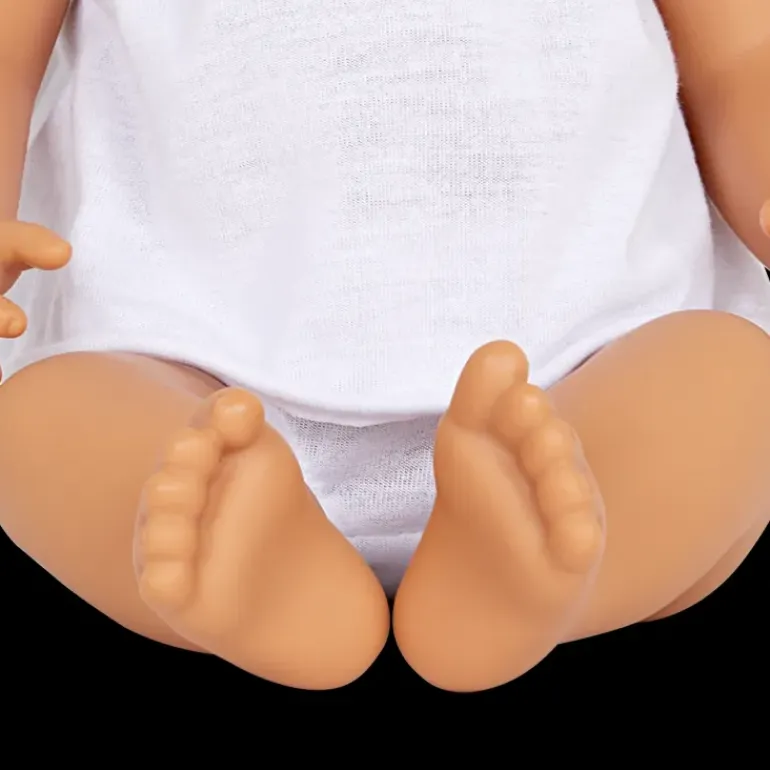 LullaBaby – Baby Doll – 2-pc Outfit & Pink Headband Olive Skin Tone & Brown Eyes