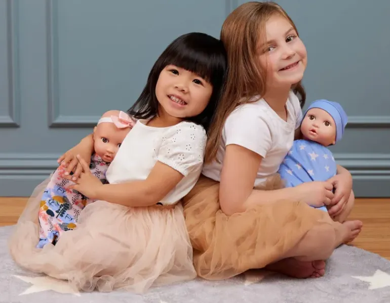 LullaBaby – Twin Baby Dolls & Sleep Sacks Set – Boy & Girl