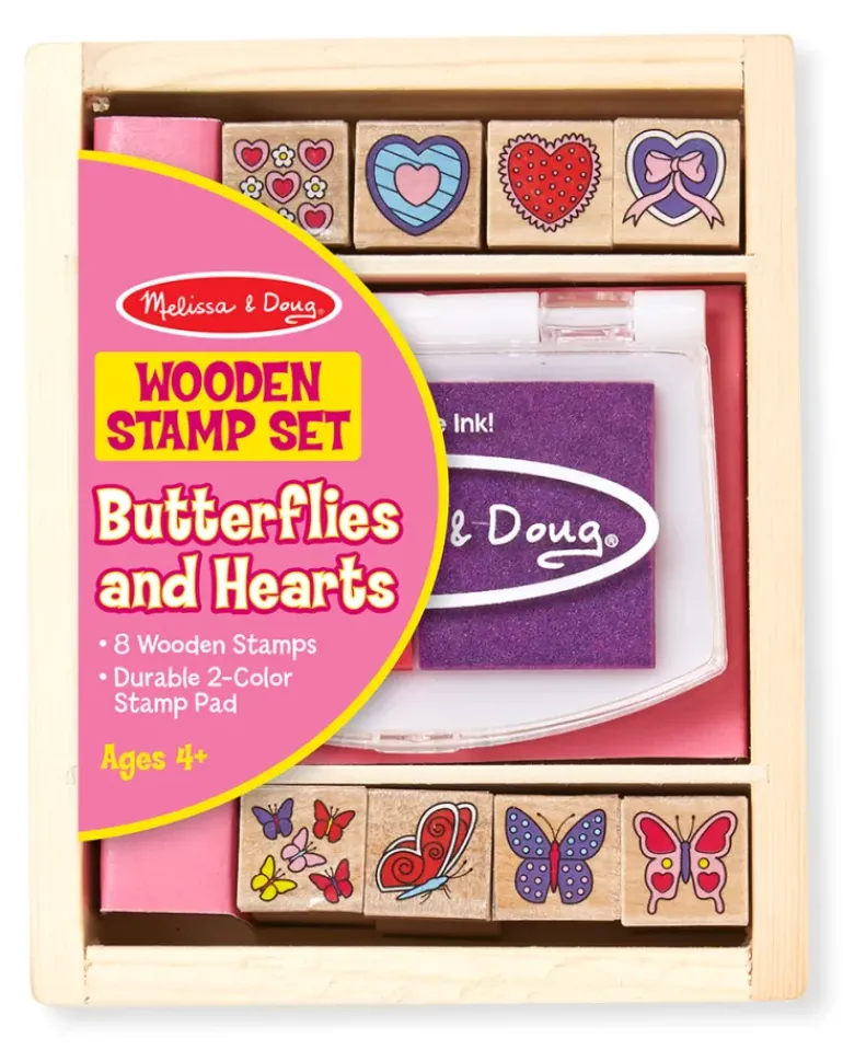 Melissa & Doug - Butterfly & Hearts Stamp Set