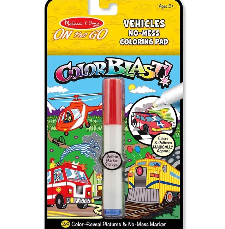 Melissa & Doug - ColorBlast - Vehicles - ON the GO Travel Activity