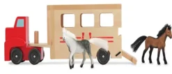 Melissa & Doug - Horse Carrier Wooden Vehicles Play Set