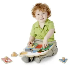 Melissa & Doug - 4Pc Puzzle - First Shapes Knob