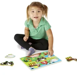 Melissa & Doug - Peg Sound Puzzle - The Wheels on the Bus