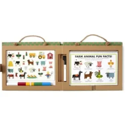 Melissa & Doug - Play Draw Create Reusable Drawing & Magnet Kit Farm