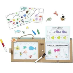 Melissa & Doug - Play Draw Create Reusable Drawing & Magnet Kit Ocean