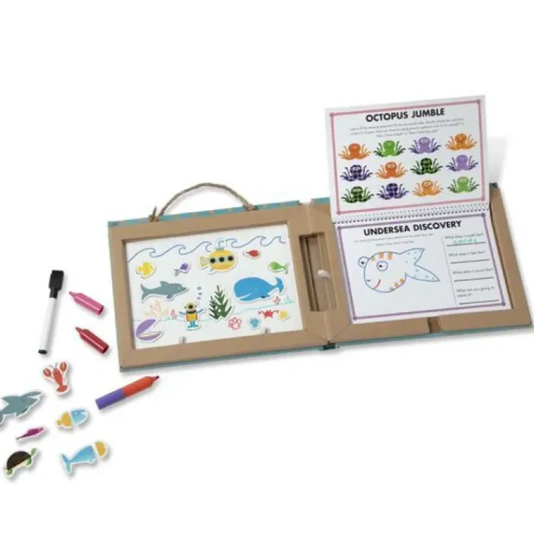 Melissa & Doug - Play Draw Create Reusable Drawing & Magnet Kit Ocean