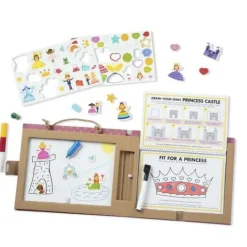 Melissa & Doug - Play Draw Create Reusable Drawing & Magnet Kit Princesses