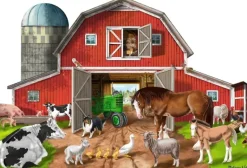 Melissa & Doug - Shaped Floor Puzzle - Busy Barn