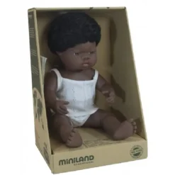 Miniland - Doll 38cm African Boy In Box