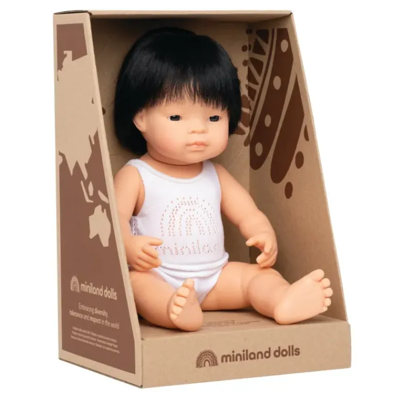 Miniland - Doll 38cm Asian Boy In Box