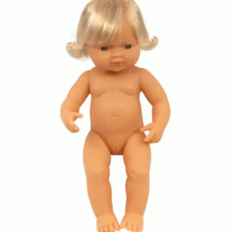 Miniland - Doll 38cm Caucasian Girl In Bag
