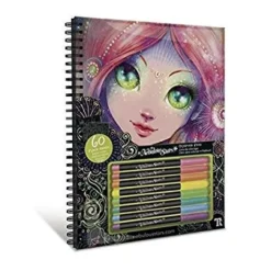 Nebulous Stars - Colouring Book - Black Pages
