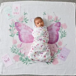 Pilbeam - Butterfly Milestone Muslin Set