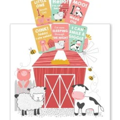 Pilbeam - Farm Animals Milestone Muslin Set