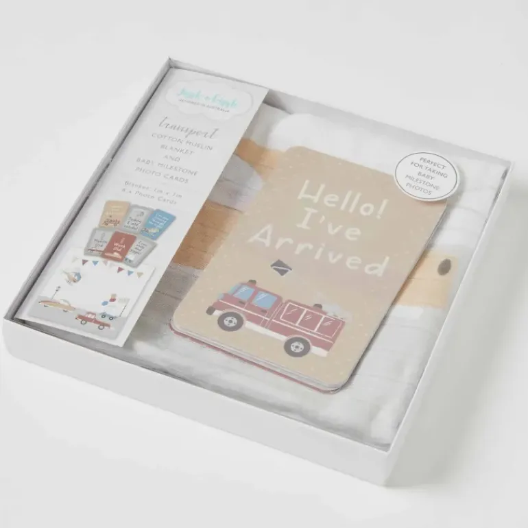 Pilbeam - Transport Milestone Muslin Set