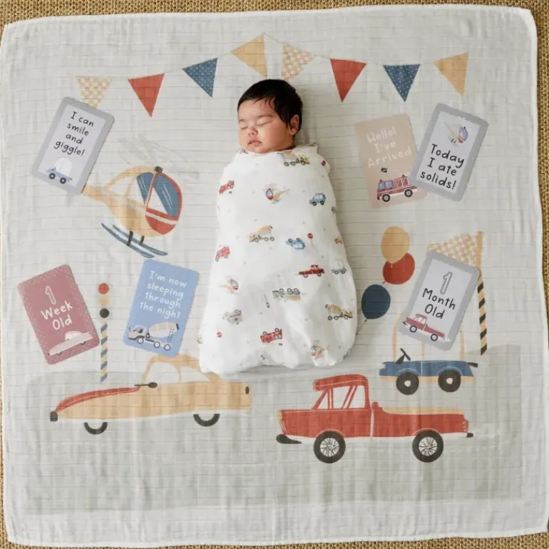 Pilbeam - Transport Milestone Muslin Set