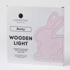 Pilbeam - Wooden Light Bunny