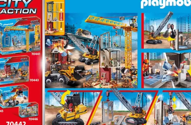 Playmobil - Construction Cable Excavator With Building Section (70442)