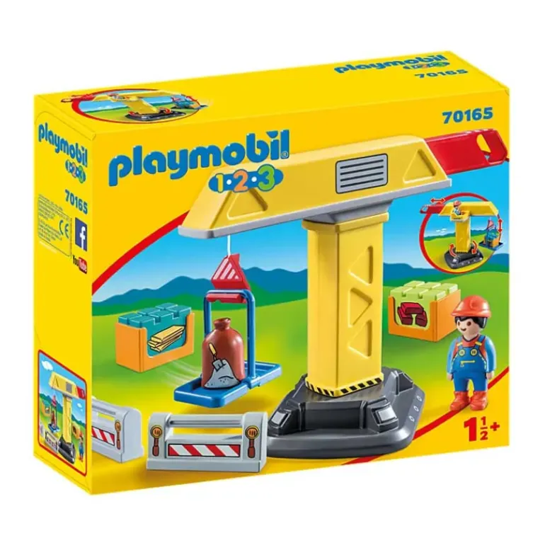 Playmobil - 1.2.3 Construction Crane (70165)