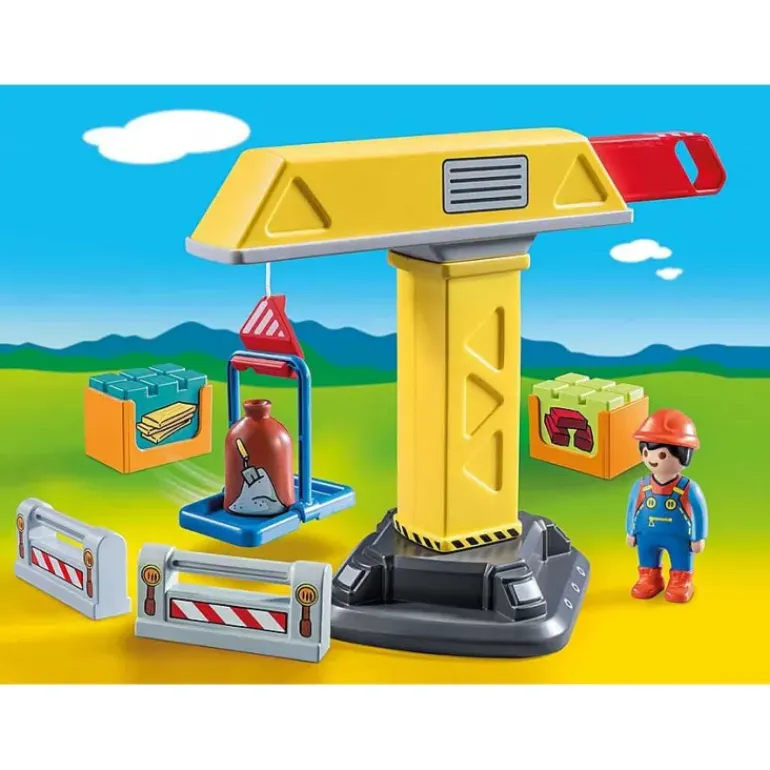 Playmobil - 1.2.3 Construction Crane (70165)