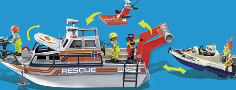 Playmobil - Fire Rescue With Personal Watercraft (70104)
