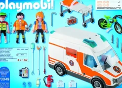 Playmobil - Hospital Ambulance With Flashing Lights (70049)