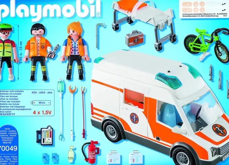 Playmobil - Hospital Ambulance With Flashing Lights (70049)