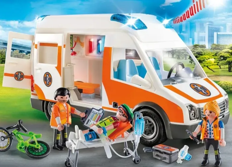 Playmobil - Hospital Ambulance With Flashing Lights (70049)