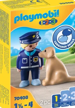 Playmobil - 1.2.3 Police Officer With Dog (70408)