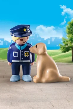 Playmobil - 1.2.3 Police Officer With Dog (70408)