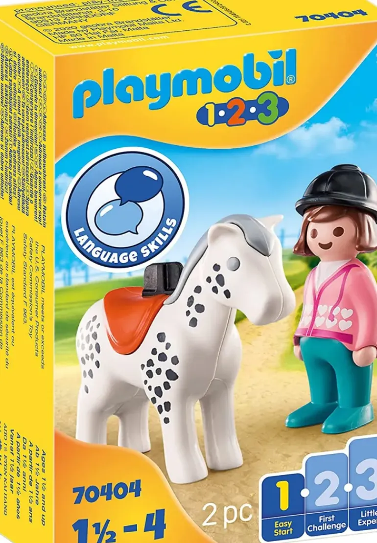 Playmobil - 1.2.3 Rider With Horse (70404)