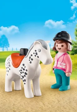 Playmobil - 1.2.3 Rider With Horse (70404)