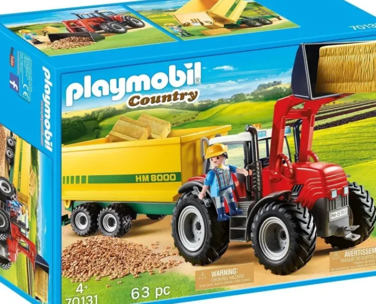 Playmobil - Tractor With Feed Trailer (70131)
